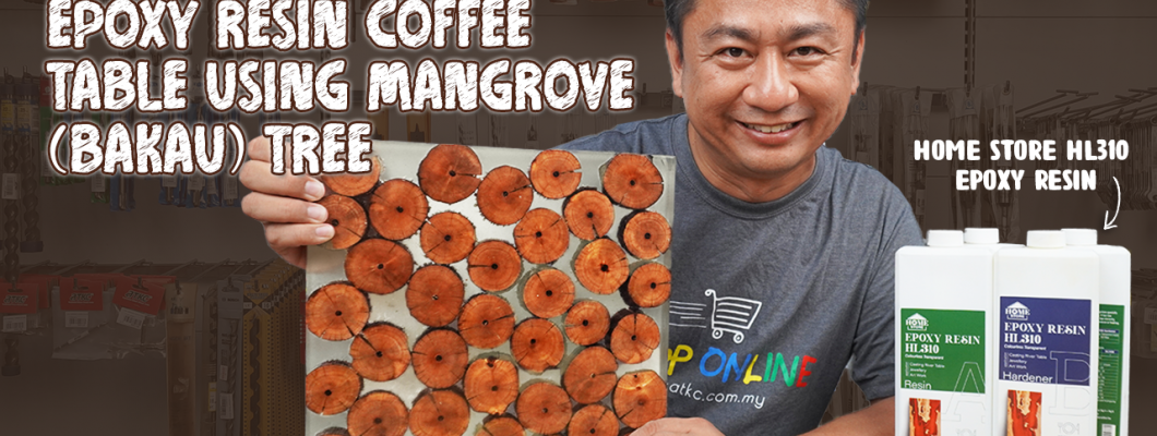 How to make epoxy resin Coffee Table using Mangrove Bakau Tree Trunk | Home Store HL310 Epoxy Resin
