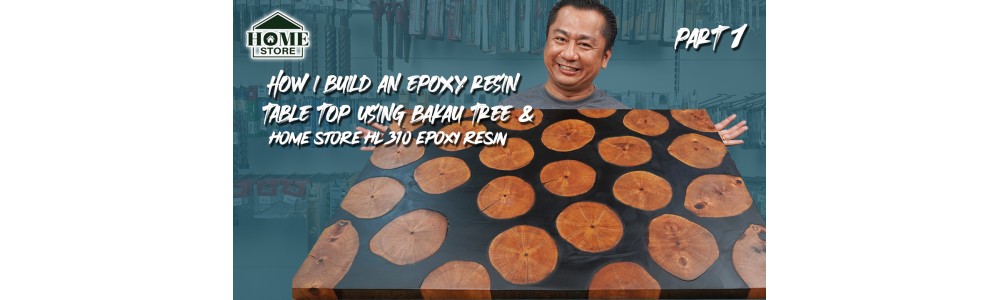 How build an Epoxy Resin Table Top using Bakau (Mangrove) Tree & Home Store HL310 Epoxy Resin P1