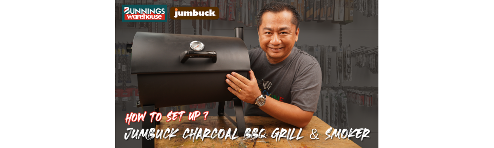 How to set up Jumbuck Gens-10 Charcoal BBQ Grill & Smoker  Bunnings Warehouse