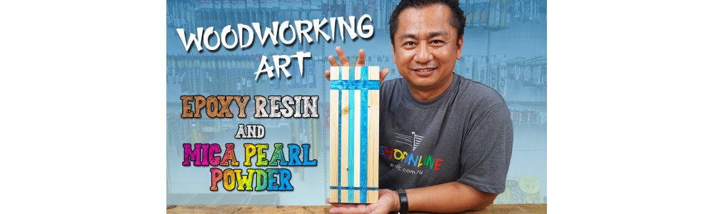 Woodworking Art with Epoxy Resin & Mica Pearl Powder | Basic River Table Guide