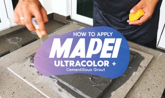 How to apply Mapei Ultracolor Plus Cementitious Grout?