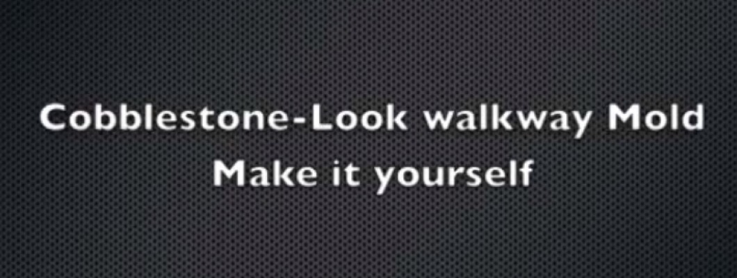 How to create cobblestone-look walkway in your garden?