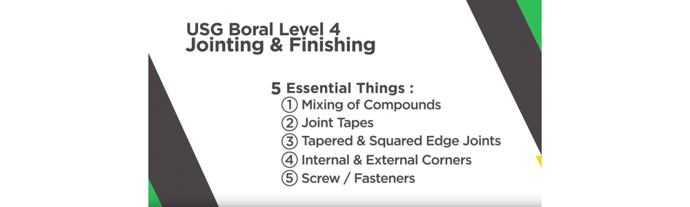 5 Essential Things about Jointing & Finishing of USG Boral Plasterboard