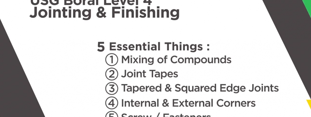 5 Essential Things about Jointing & Finishing of USG Boral Plasterboard