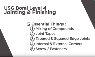 5 Essential Things about Jointing & Finishing of USG Boral Plasterboard