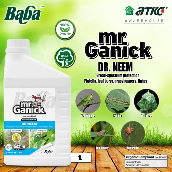 Baba Mr Ganick Dr. Neem Natural Pesticide Ready To Use 1L