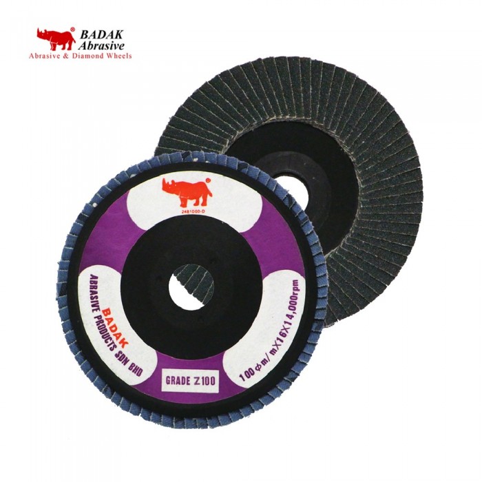 Badak BFD-Z080 ZP Flap Disc 4" 100MM (D) x 16MM (BD) x #80 (Grit)