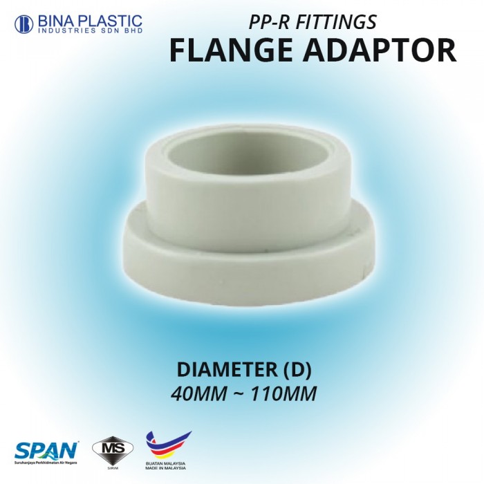 Bina Plastic PP-R Fittings Flange Adaptor 110MM (1 PC)