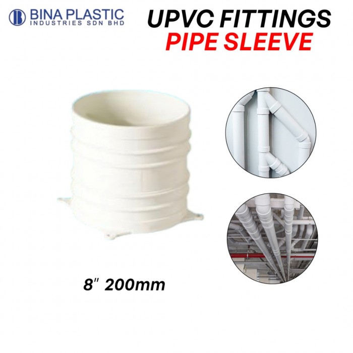Bina Plastic UPVC Fittings Pipe Sleeve 8" 200MM