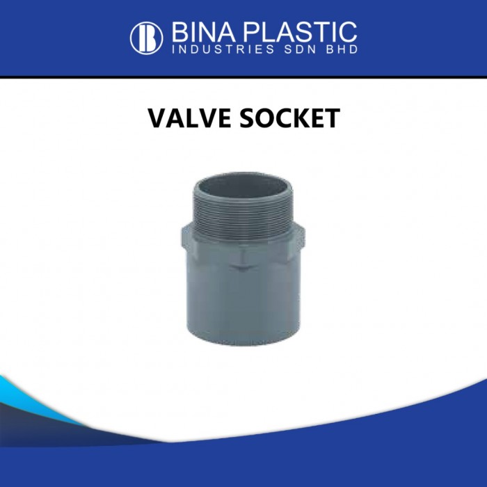 Bina Plastic UPVC Pressure Fittings Valve Socket 3" (80MM)