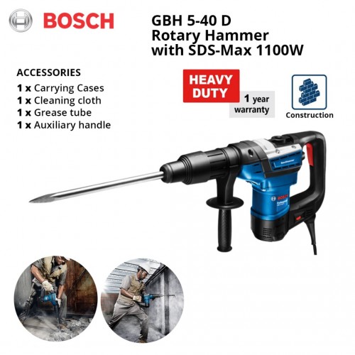 Bosch GBH5-40D Professional Corded Rotary Powerful Hammer Drill With SDS-Max 