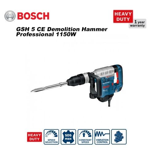 Bosch Gsh 5 Ce Demolition Hammer Professional 1150w