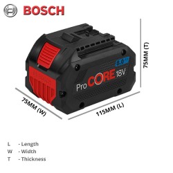Bosch #1600A016GR Procore 18V 8.0Ah Li-Ion Battery + GAL 18V-160C Charger 