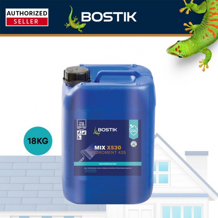 Bostik Mix X530 Hydroment 425 High Performance Acrylic Additive For Water Resistant & Mortar Strengthening 18KG