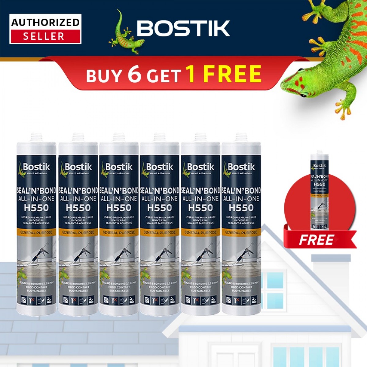 [BUY 6 GET 1 FREE] Bostik H550 Seal N Bond All In One Hybrid Premium ...