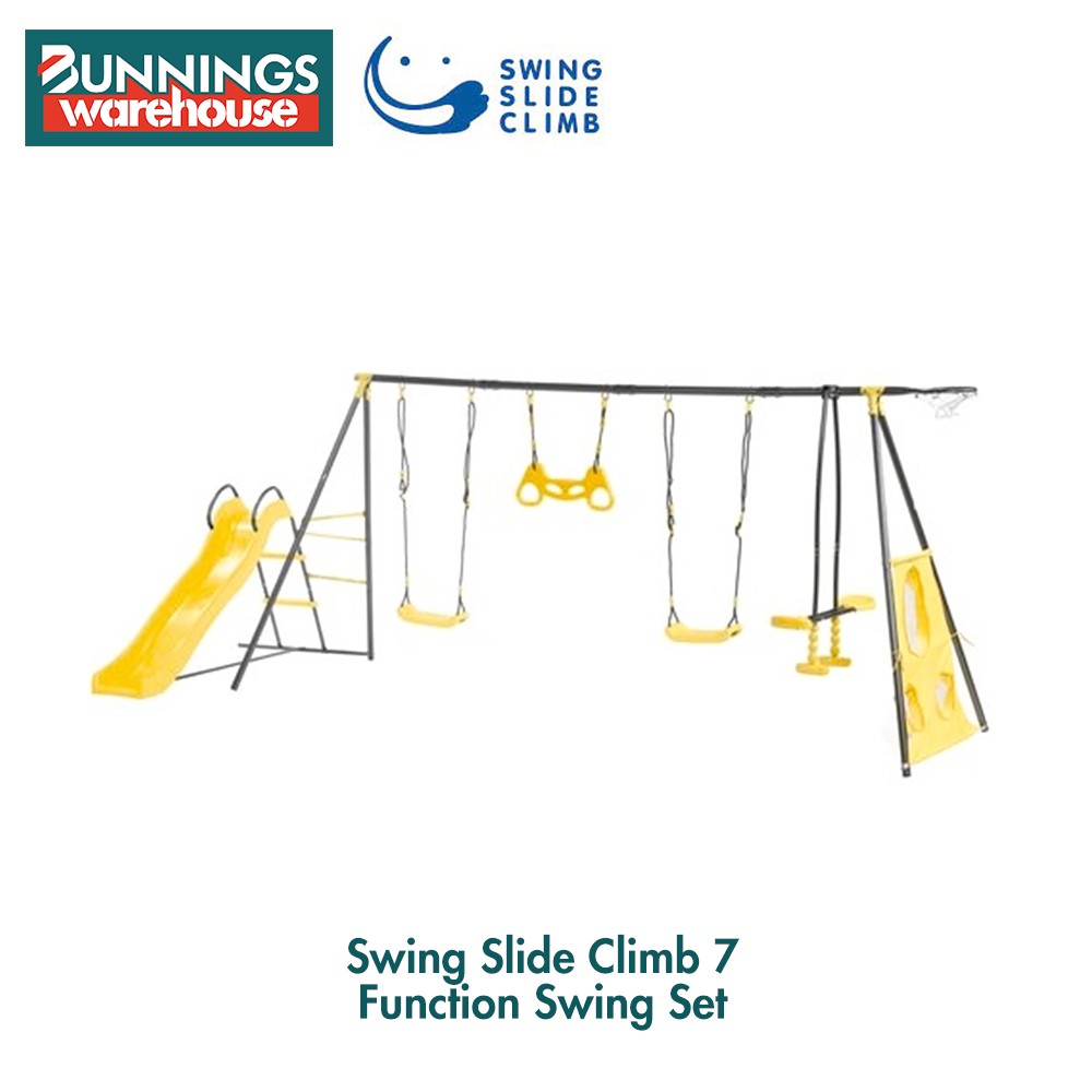 Bunnings Swing Slide Climb 3321705 7 Function Swing Set