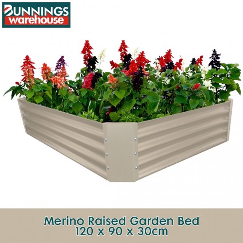 Bunnings 3321654 120 X 90 30cm Merino Raised Garden Bed 120 X 90 30cm Merino Raised Garden Bed, Corrugated Iron Garden Beds Bunnings