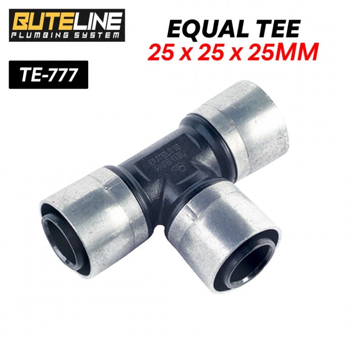 Buteline Fittings Equal Tee 25MM x 25MM x 25MM (PE) TE-777