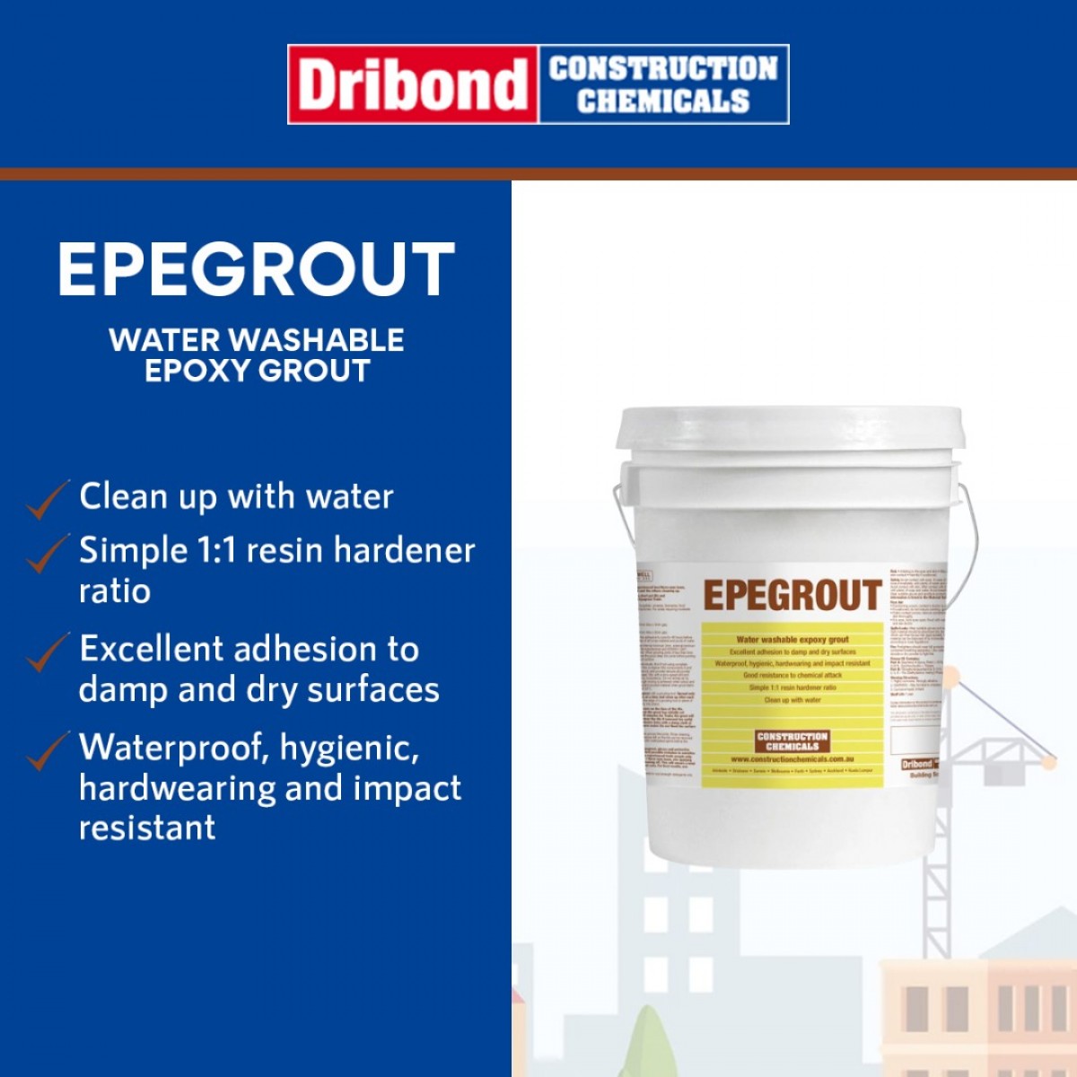 Dribond Epegrout Water Washable Epoxy Grout 6KG
