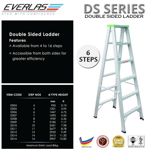 6 step aluminium ladder discount