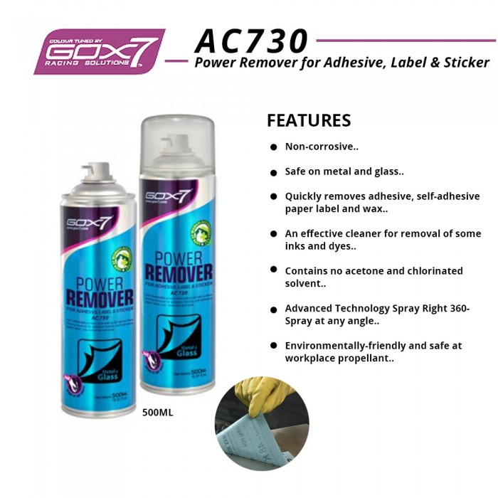 GOX7 AC730 Power Remover for Adhesive, Label & Sticker 500ML