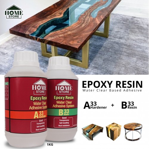 Home Store Epoxy Resin A33 B33 Water Clear Based Adhesive 1KG