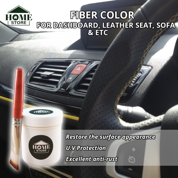 Home Store Fiber Color 100G (BLACK) C/W Applicator Brush 