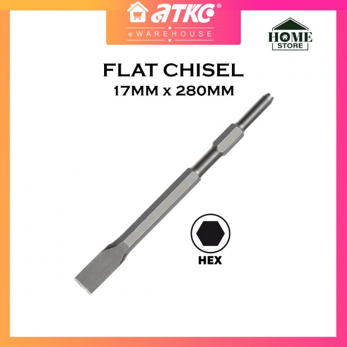 Home Store Hex Flat Chisel 17MM (DIA) x 280MM (L) 