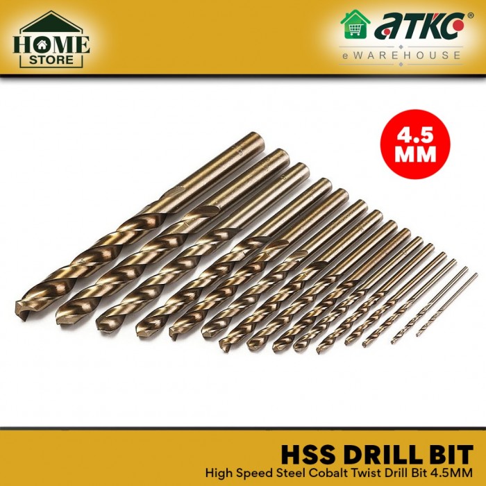 Home Store HSS High Speed Steel M35 Cobalt Twist Drill Bit 4.5MM (1PC)