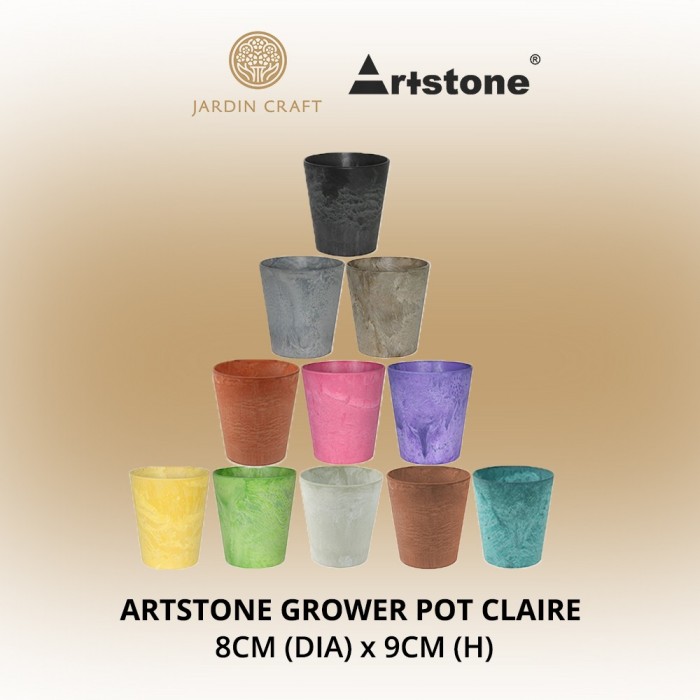 Jardin Craft Artstone Claire Plant Grower Pot 8CM (D) x 9CM (H)