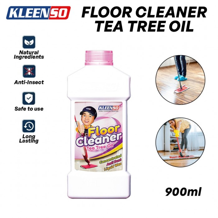 Kleenso Floor Cleaner Tea Tree Oil Concentrated Anti Dust Liquid Wax 900G