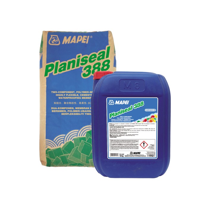 Mapei Planiseal 388 Two Component Cementitious Waterproofing Membrane 30KG (Part A: 20KG + Part B: 10KG)