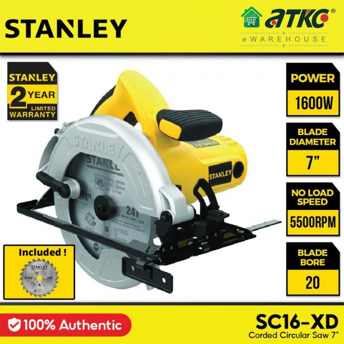 Stanley SC16 Circular Saw 7'' 1600W