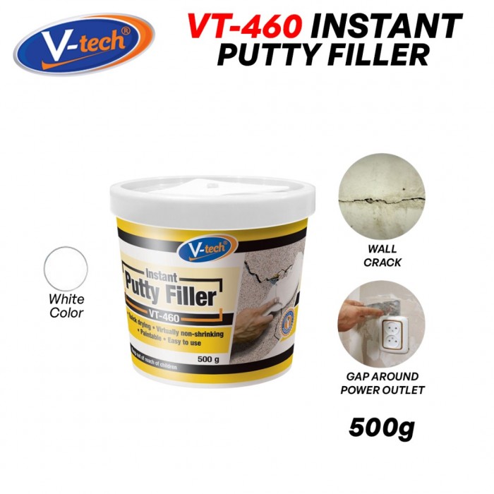 V-Tech VT-460 Instant Putty Filler 500GM - White