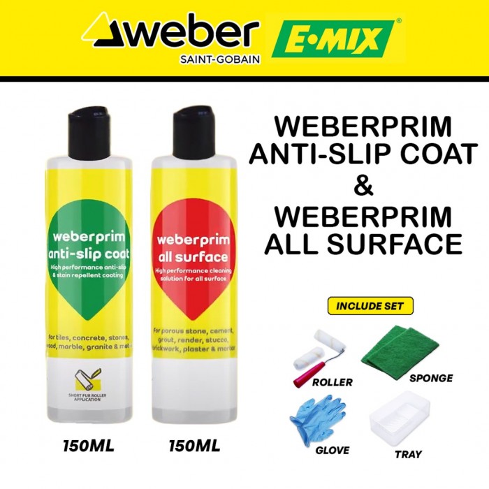 Weber Weberprim Anti-Slip Coat & Weberprim All Surface 150ML (SET)