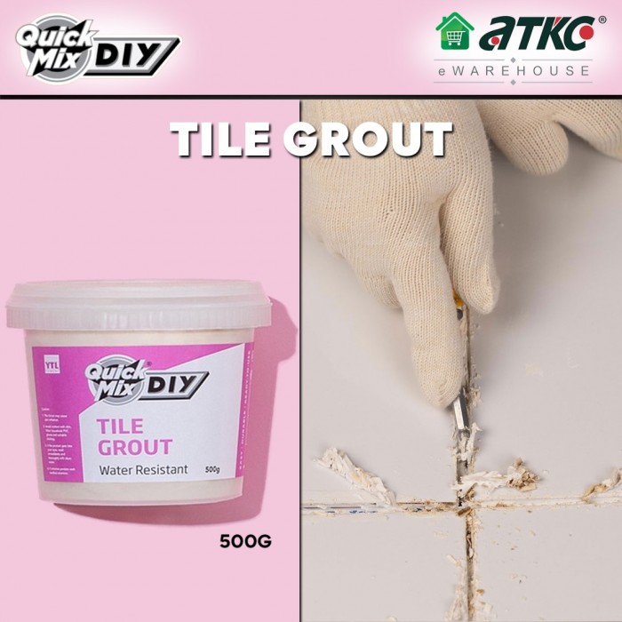 YTL QuickMix DIY Tile Grout 500G (White Grey)
