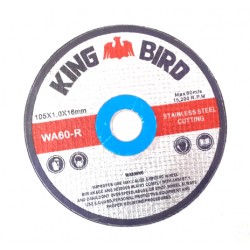 King Bird Stainless Steel Cutting Disc 4" 105mm (DIA) x 1.0mm (T) x 16.0mm (AS)