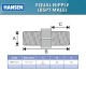 Hansen Fittings HEN 1/2.1/2 Equal Nipple 1/2'' x 1/2'' - Black