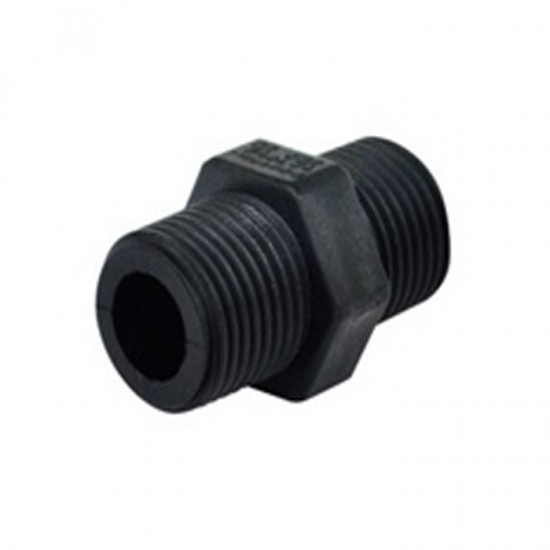 Hansen Fittings HEN 1/2.1/2 Equal Nipple 1/2'' x 1/2'' - Black
