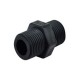 Hansen Fittings HEN 1/2.1/2 Equal Nipple 1/2'' x 1/2'' - Black