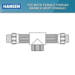 Hansen Fittings HTFTB32.25.½ Tee with Female Thread Branch  32 x 25 x ½"