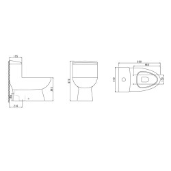 Inno Sericite WC1015 Washdown One Piece Water Closet (WHITE)