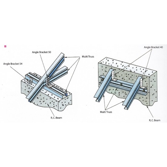 Astino Multi Truss G.I Angle Bracket 50 98mm x 50mm x 50mm 1.6mm (T)