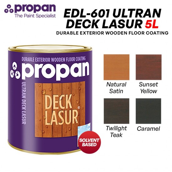 Propan Paint Ultran Deck Lasur EDL-601 Durable Exterior Wooden Floor Coating Wood Care 5L (Solvent-Based)