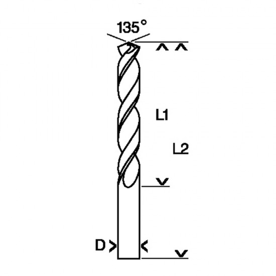 Bosch HSS-G Metal Drill Bit 1MM (D) x 12MM (L1) x 34MM (L2)