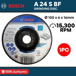 BOSCH 1PC A24SBF Grinding Disc 4" 100MM (D) x 6MM (T) x 16MM (AS) (2608600017)
