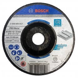 BOSCH 1PC A24SBF Grinding Disc 4" 100MM (D) x 6MM (T) x 16MM (AS) (2608600017)