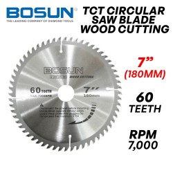 Bosun TCT Circular Saw Blade Wood Cutting Disc 7" 180MM (D) x 60T x 3MM (T) x 25MM (BD)