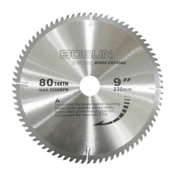 Bosun TCT Circular Saw Blade Wood Cutting Disc 9" 230MM (D) x 80T x 2MM (T) x 30MM (BD) Bosun TCT Circular Saw Blade Wood Cutting Disc 9" 230MM (D) x 80T x 2MM (T) x 30MM (BD)