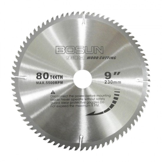 Bosun TCT Circular Saw Blade Wood Cutting Disc 9" 230MM (D) x 80T x 2MM (T) x 30MM (BD)